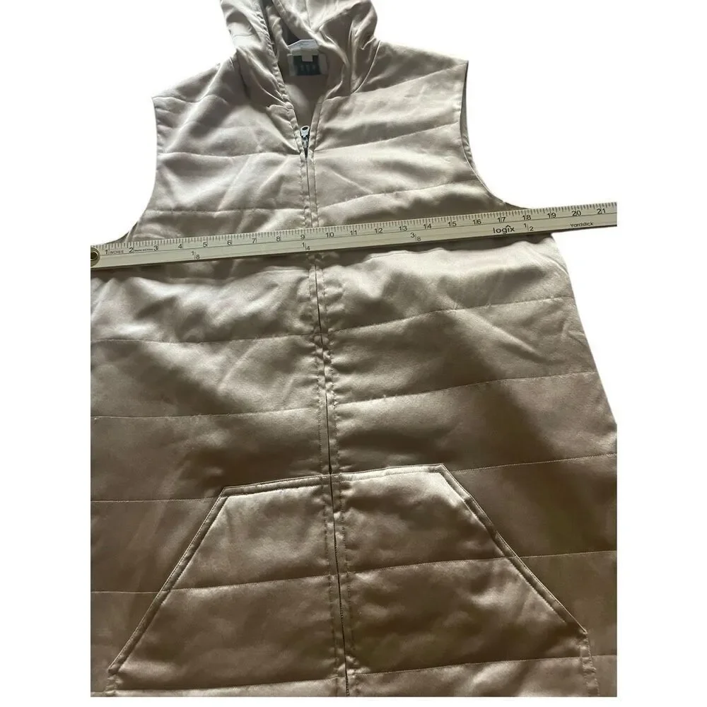 Oscar De La Renta Women’s Gold Hooded Vest Gold Size 8